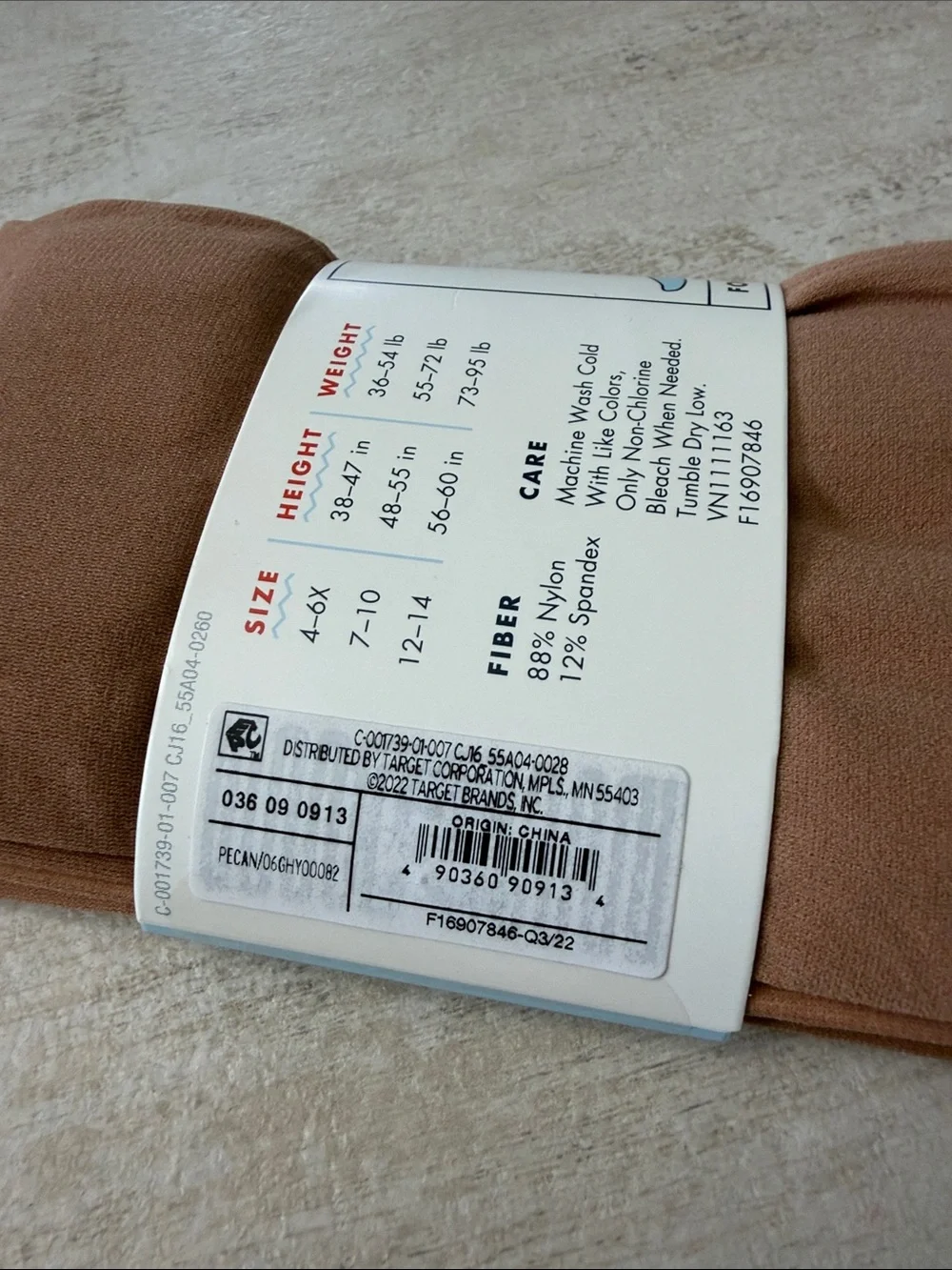 Cat & Jack Brown/Tan Pantyhose - 2 Pack “pecan”
